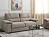 Sofa 3 Seater VOGAR Fabric Light Brown