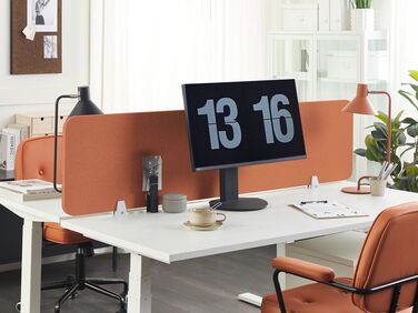 Desk Screen 130 x 40 cm Light Red WALLY