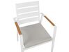Gartenmöbel Set Aluminium weiß 6-Sitzer Auflagen grau VALCANETTO/TAVIANO_922663