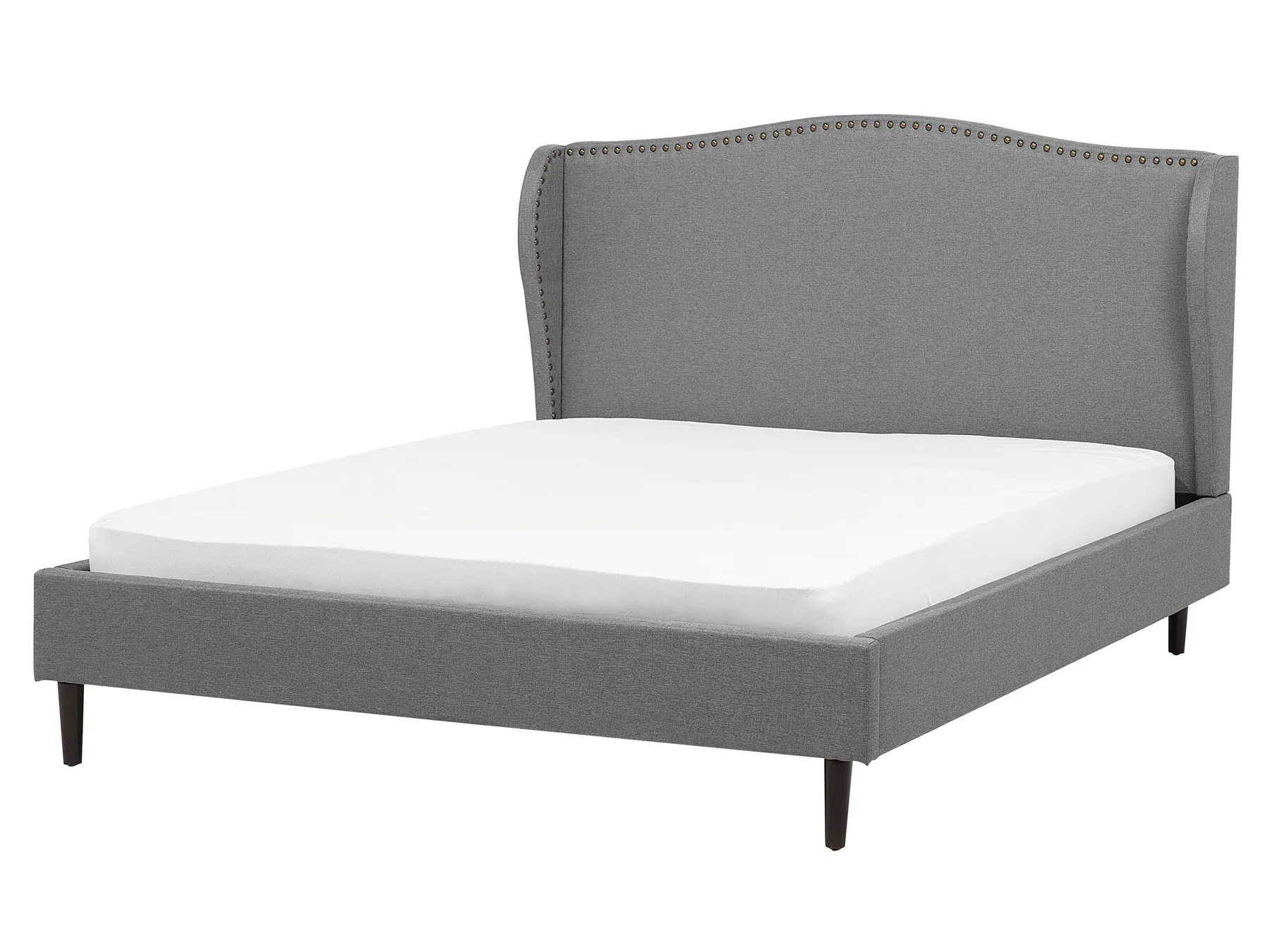 Bett mit Lattenrost Stoff COLMAR 160 x 200 cm Grau_714461