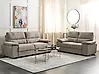Living Room Set 5 Seater VOGAR Fabric Light Brown
