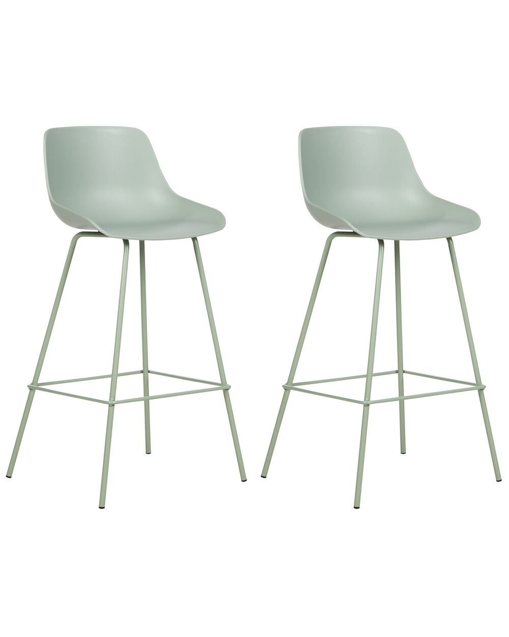 Lot de 2 chaises de bar EMMET Vert clair