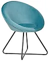 Silla de comedor FLOBY II Terciopelo Azul claro