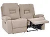 Manual Recliner Sofa 2 Seater BERGEN Fabric Taupe