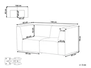 Modular Sofa 2 Seater LEMVIG Corduroy Green_875975