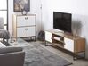 Meuble TV effet bois clair et blanc NUEVA_787485