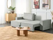 Corner Sofa Bed 3 Seater KARILA with Storage Fabric Grey Right Hand_886071