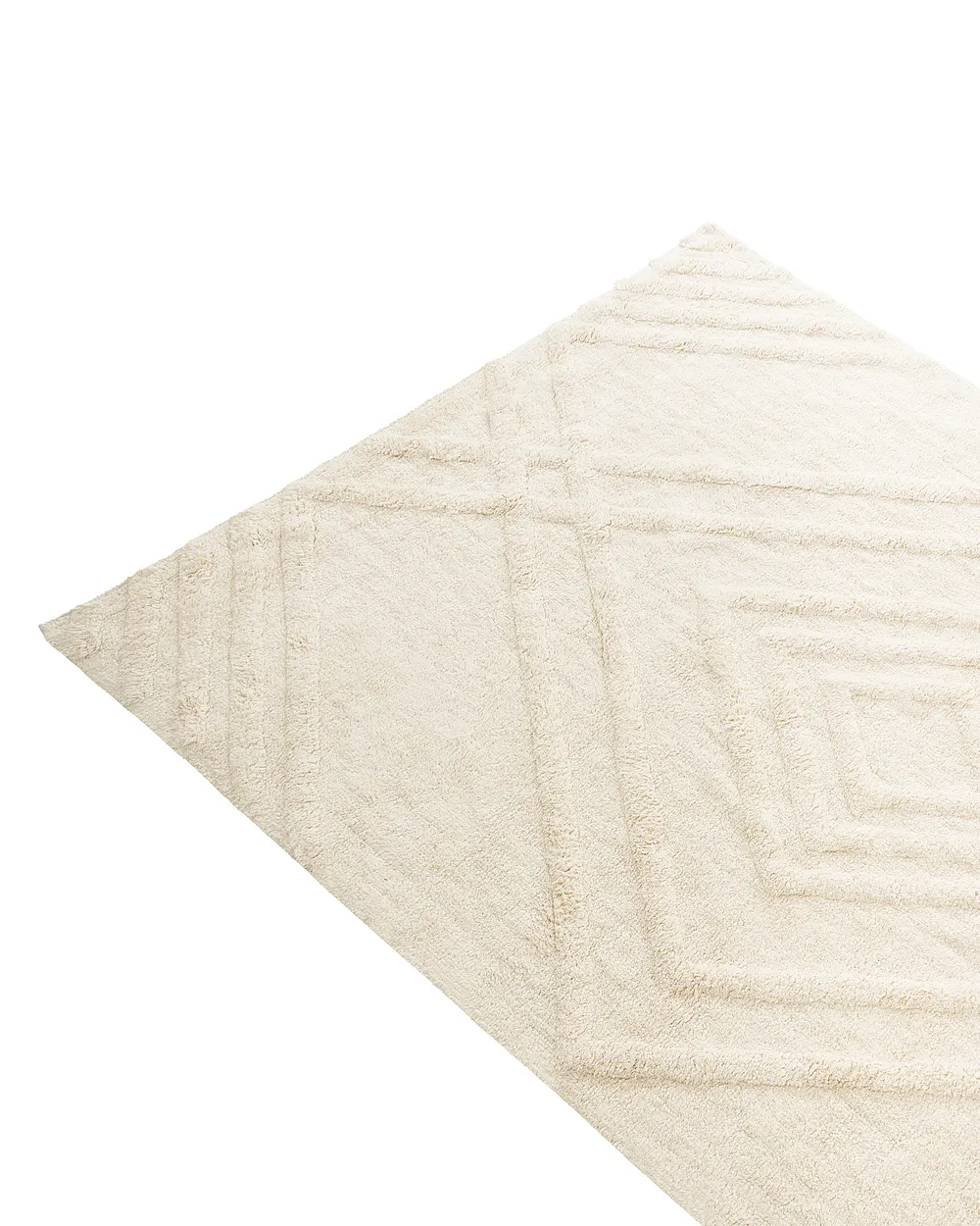 Kids Rug ZIRO  Light Beige 140 x 200 cm Cotton_1135398