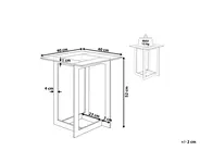 Side Table CRYSTAL Tempered Glass Silver_815299