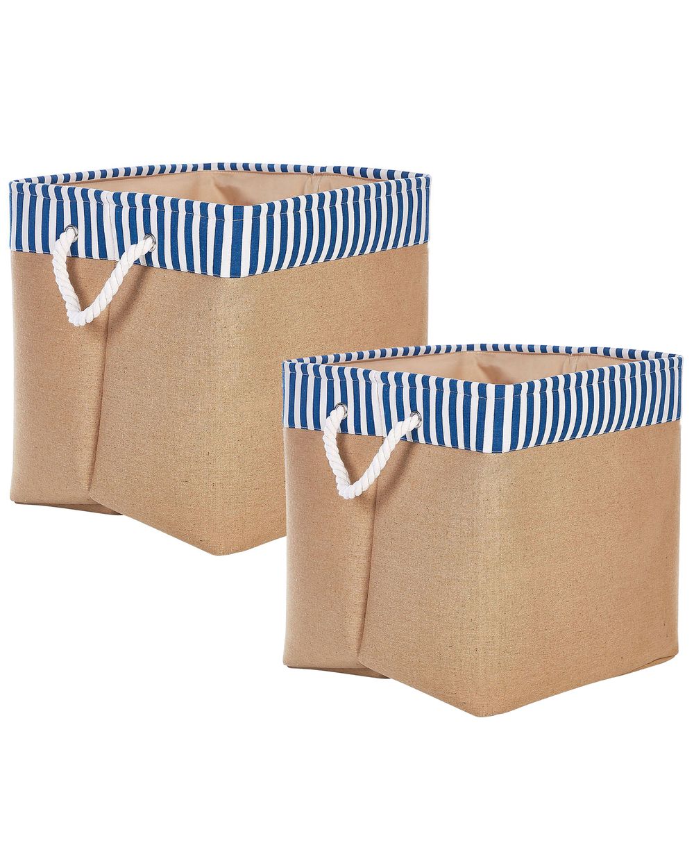 Lot de 2 paniers TUGUL Coton Beige