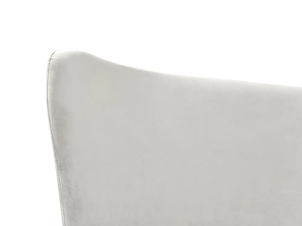 Bed Velvet CHALEIX 140 x 200 cm (EU Double) Light Grey_844540