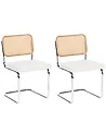 Set of 2 Dining Chairs ETHETE Faux Leather White