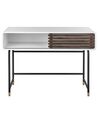 Tavolino consolle bianco e legno scuro 104 x 40 cm RIFLE_832825