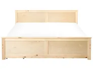 Bed with 2 Drawers DAUPHIN Pine Wood Light Brown 160 x 200 cm (EU King Size)_1059871