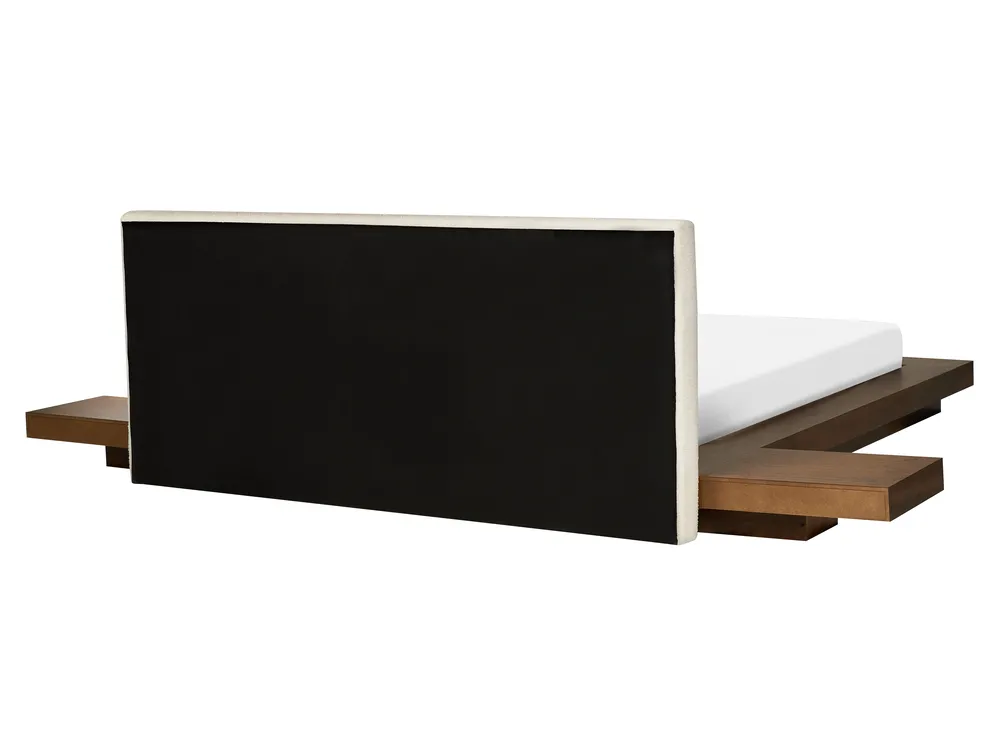 Łóżko LED Boucle ZEN 160 x 200 cm LED Jesion brązowy_931297