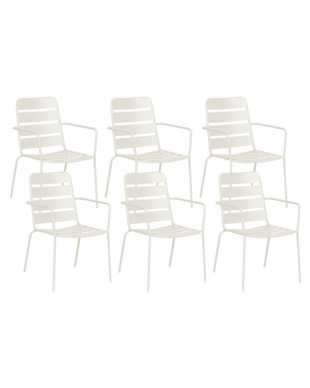 Set di 6 sedie da giardino TERENZO Metallo Beige chiaro