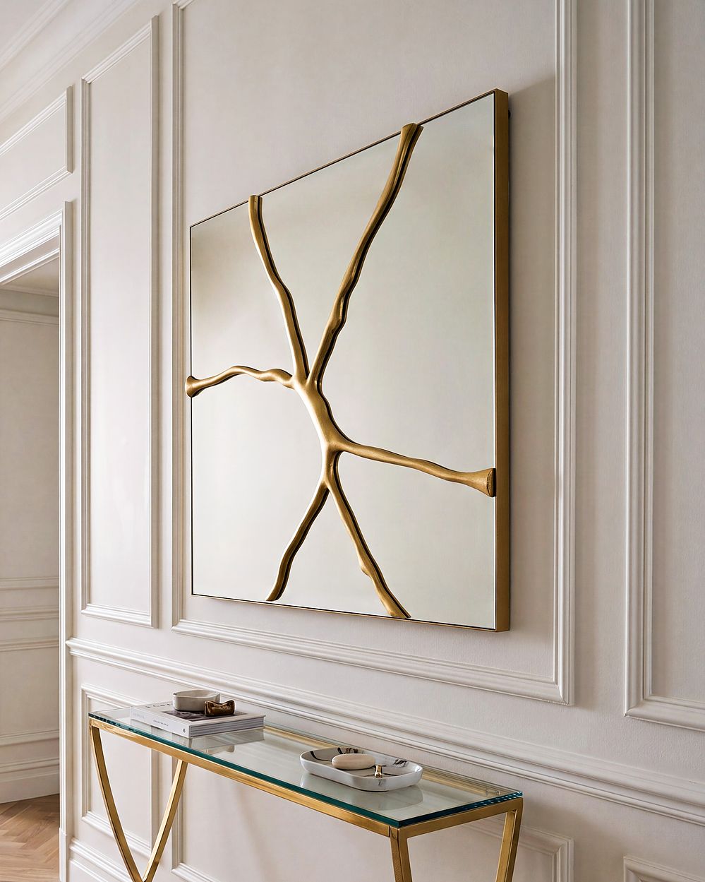 Wall Mirror COOLE 80 cm x 80 cm Gold