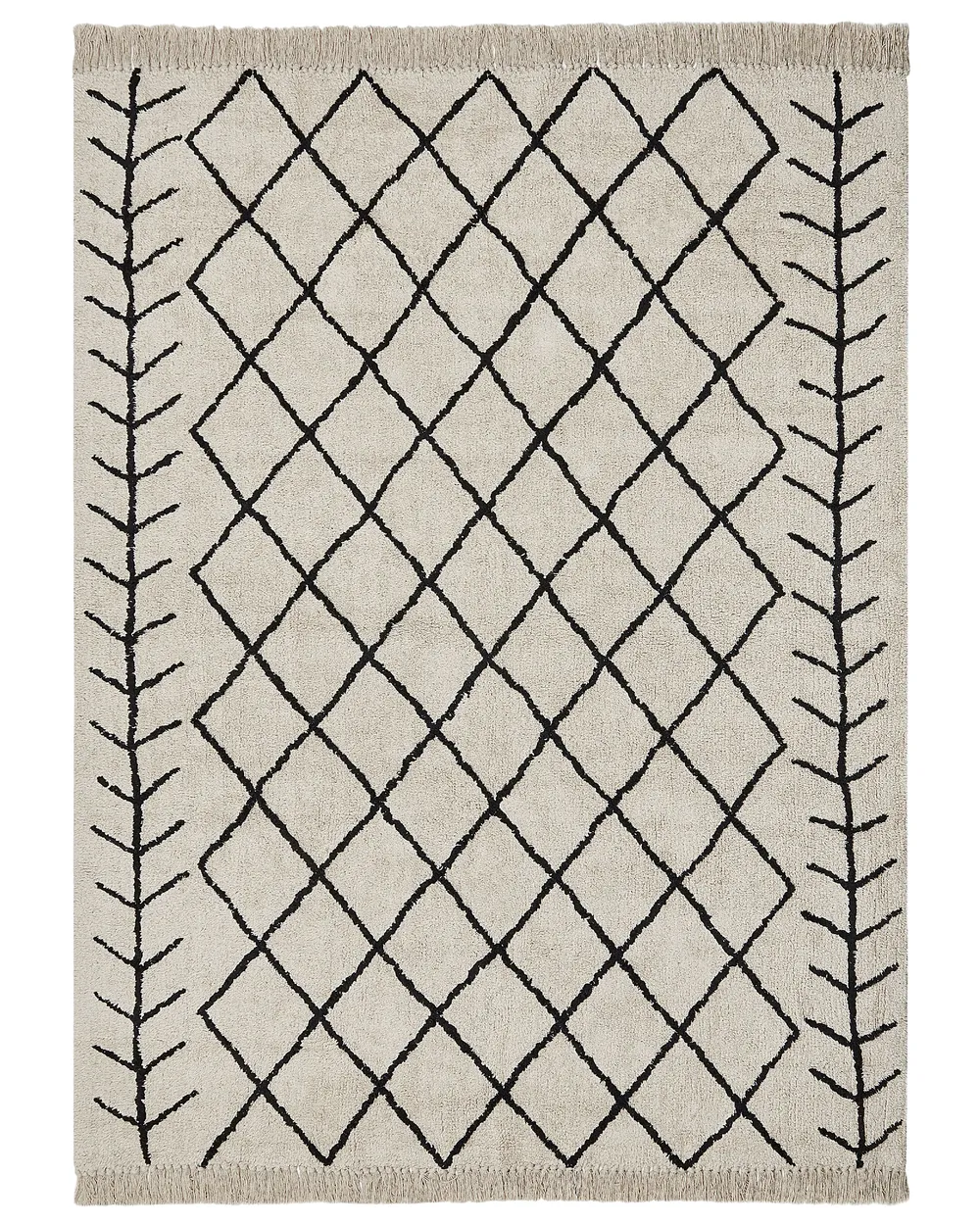 Tappeto BOZKIR Beige 160 x 230 cm Cotone