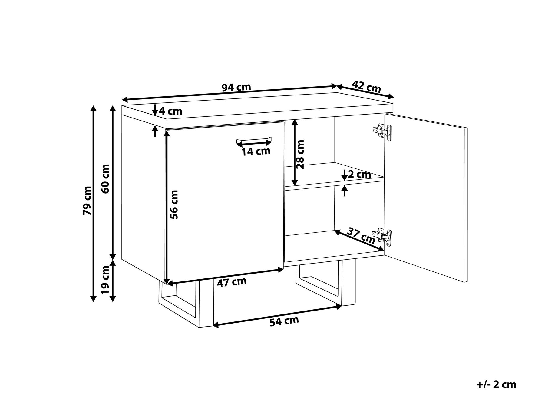 Szafka TIMBER Ciemnobrązowy_758022