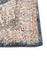 Teppich beige / blau 160 x 230 cm orientalisches Muster Kurzflor DVIN_854305