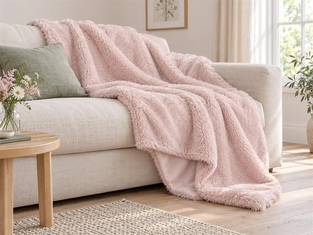 Blanket GELIK 180 x 200 cm Pink_1178124