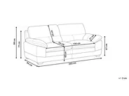 Sofa 3 Seater HORTEN Leather Golden Brown_720729