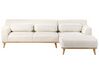 Left Hand Boucle Corner Sofa White SIMOS_927949