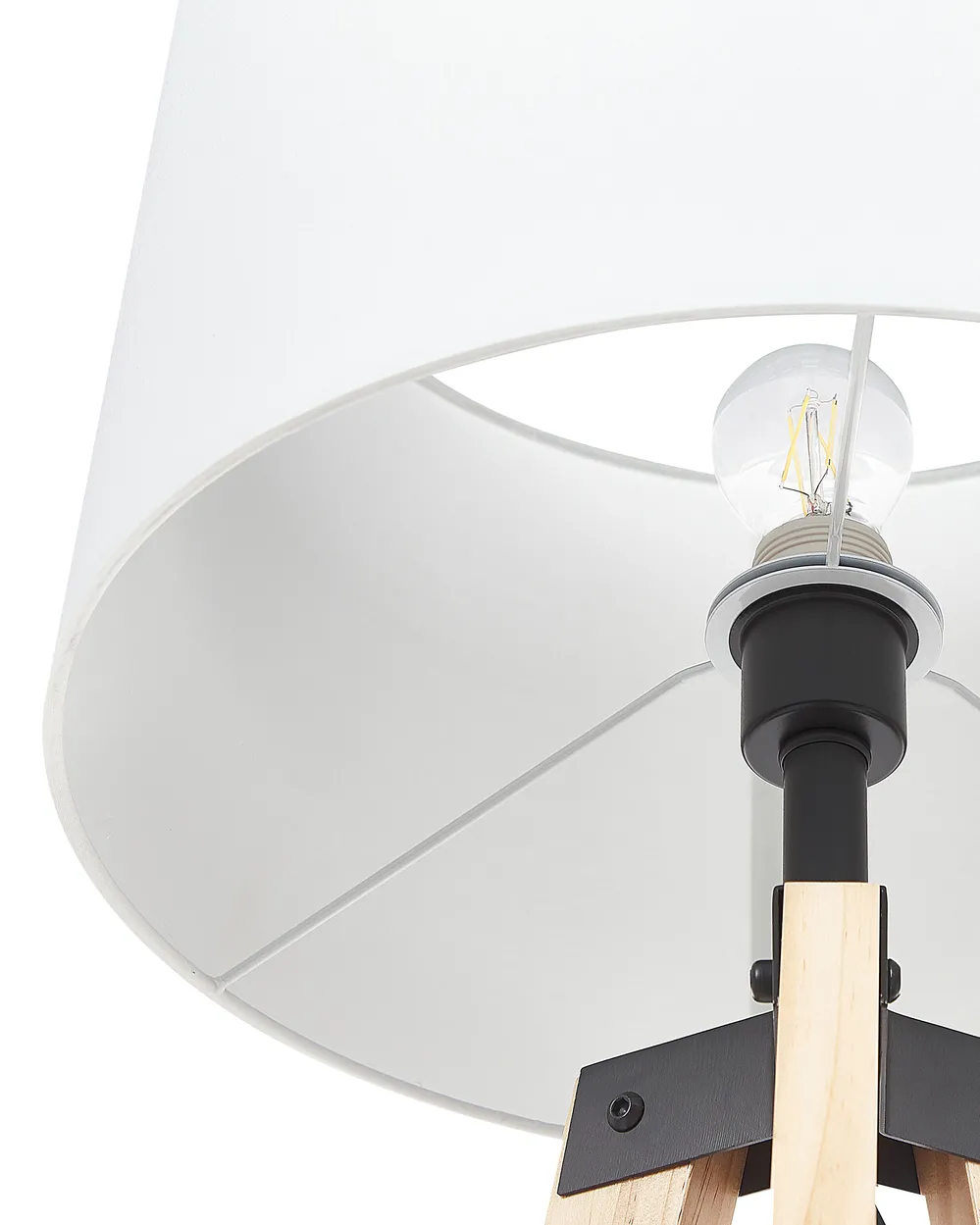 Lampada da pavimento BLUFF Legno di pino Bianco_823061