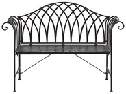 Garden Bench MILAZZO 130 cm Metal Black_825341