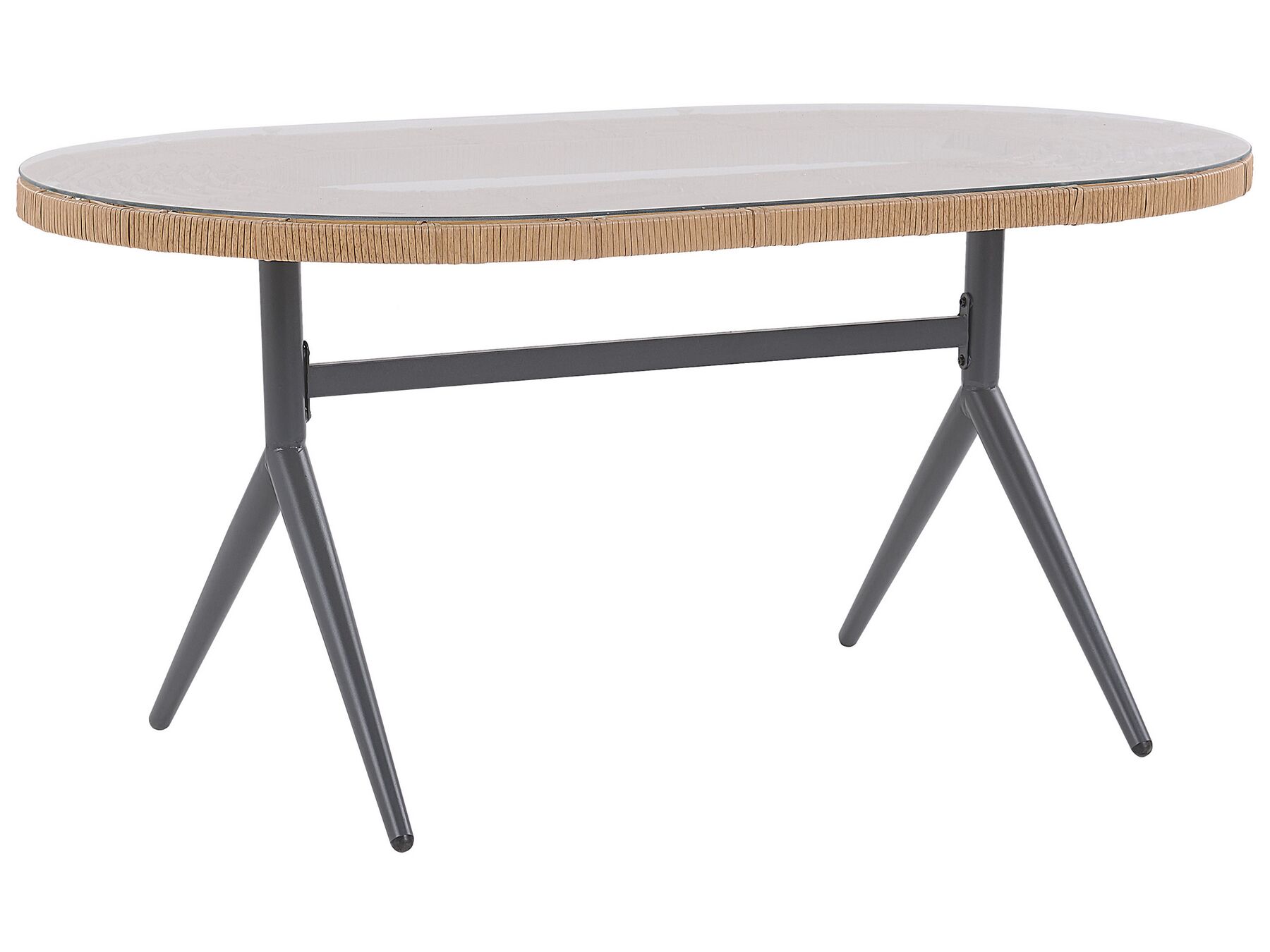 Puutarhapöytä polyrottinki beige 160 x 94 cm ALIANO_836122