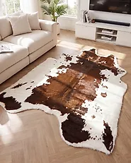 Faux Cowhide Rug BOGONG Brown 150 x 200 cm_1184539