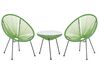 PE Rattan Bistro Set Green ACAPULCO II_795255