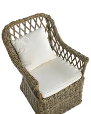 Zestaw 2 foteli ogrodowych z poduszkami MAROS Rattan Naturalny_824048