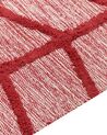 Teppich Baumwolle rot 80 x 150 cm geometrisches Muster SIVAS_839709