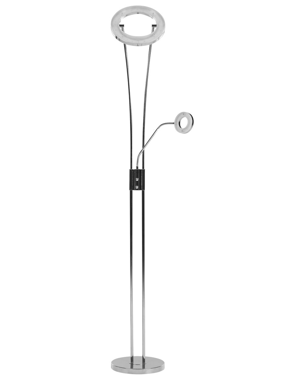 LED Stehlampe KENNET  mit Dimmer Metall Silber