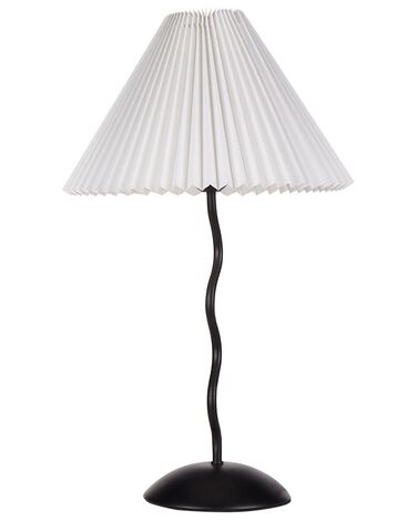 Kovová stolní lampa černá/bílá JIKAWO