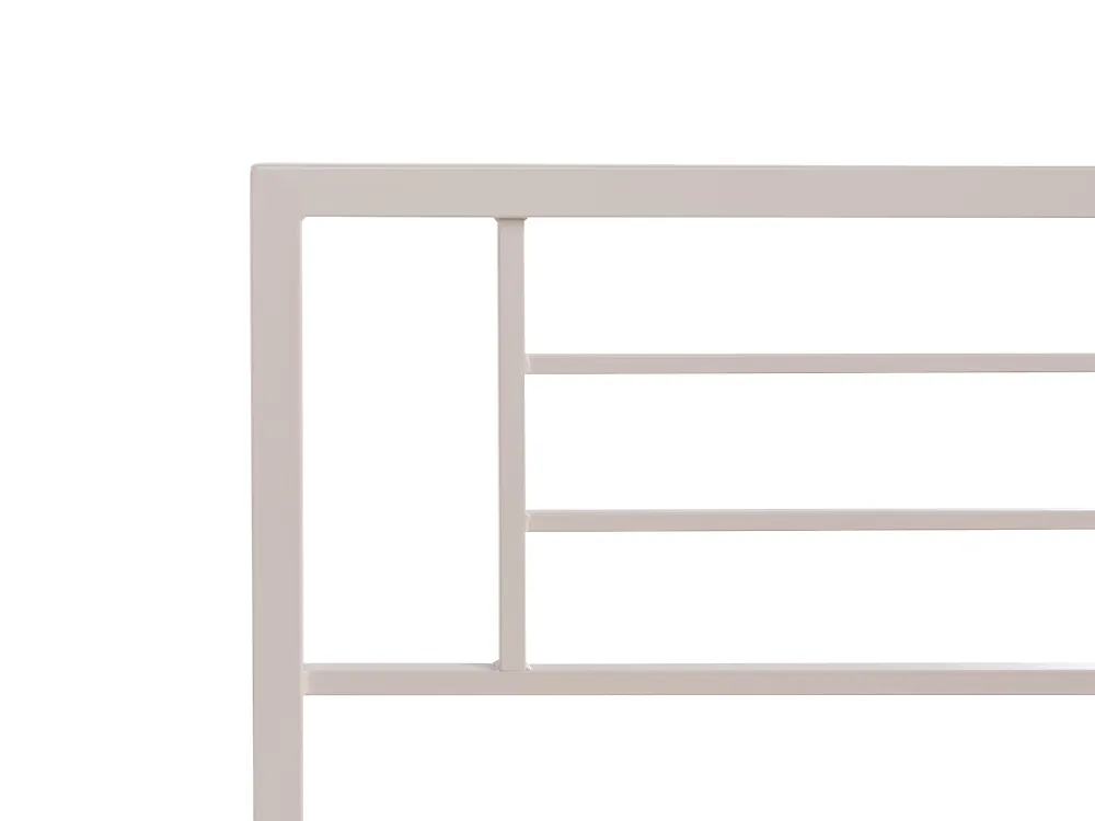 Cama Metal CUSSET 120 x 200 cm Creme claro_1162060