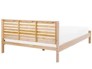 Bett mit Lattenrost Kiefernholz CARNAC 180 x 200 cm Hellbraun_677862