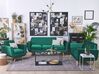 Velvet 3-Seater Sofa Cover Green BERNES_792949