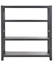 Regał magazynowy FIUGGI 200 cm 200 cm Metal Czarny_1011265