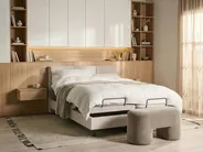 Adjustable Bed Fabric VICEROY 160 x 200 cm (EU King Size) Light Beige_1062011