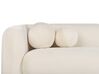 Conjunto de sala de estar 5 plazas de terciopelo blanco crema LEIREN_920787