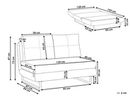 Sofa Bed 2 Seater JERSLEV Fabric Blue_1011991