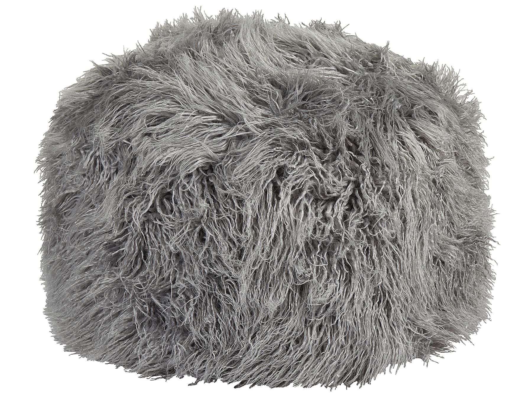 Faux Fur Pouffe Grey TUKKI_938673