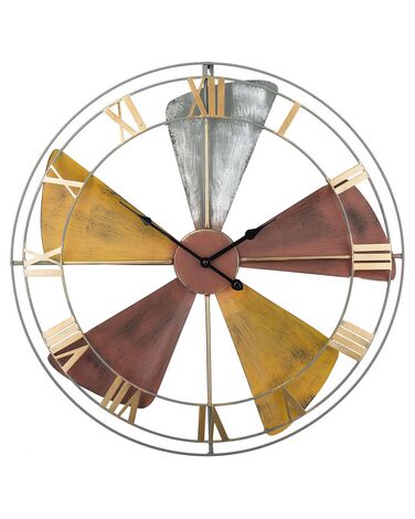 Iron Skeleton Wall Clock ø 60 cm Multicolour WIKON