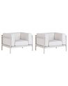 Lot de 2 fauteuils de jardin beige clair FERRETTI_931259