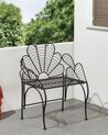 Metalowe krzesło ogrodowe czarne LIGURIA_856157
