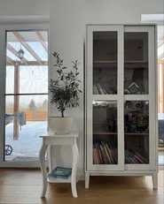 Vetrina in vetro RUMSON 80 cm Bianco_1046140