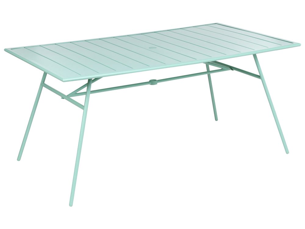 Tavolo da pranzo da giardino TERENZO 160 cm 90 cm Metallo Verde menta