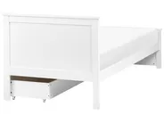 Bed with 2 Drawers SABRAN Pine Wood White 90 x 200 cm (EU Single)_1060847